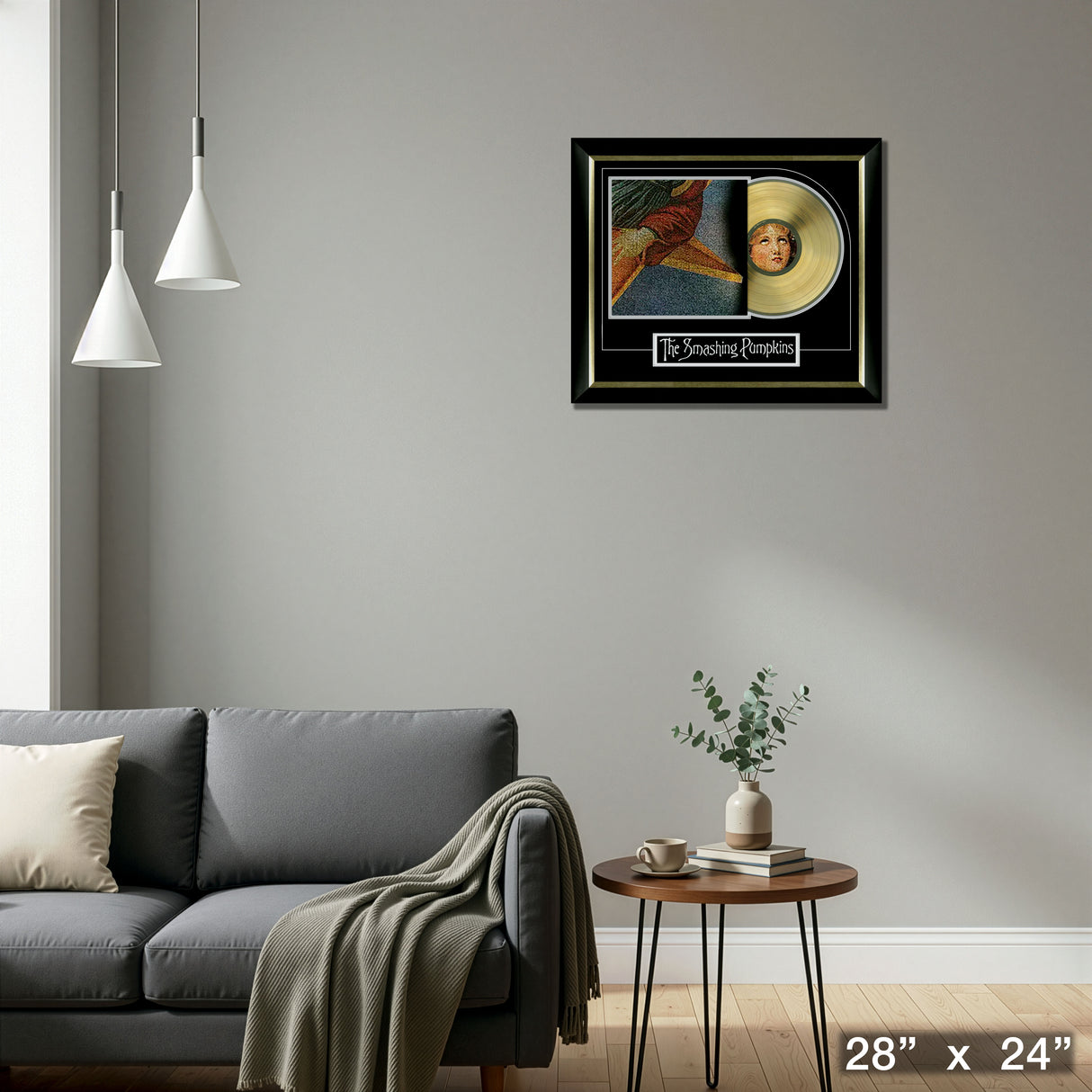 Smashing Pumpkins Infinite Sadness Music Cover Framed with Gold Vinyl – Detail – Frameworth