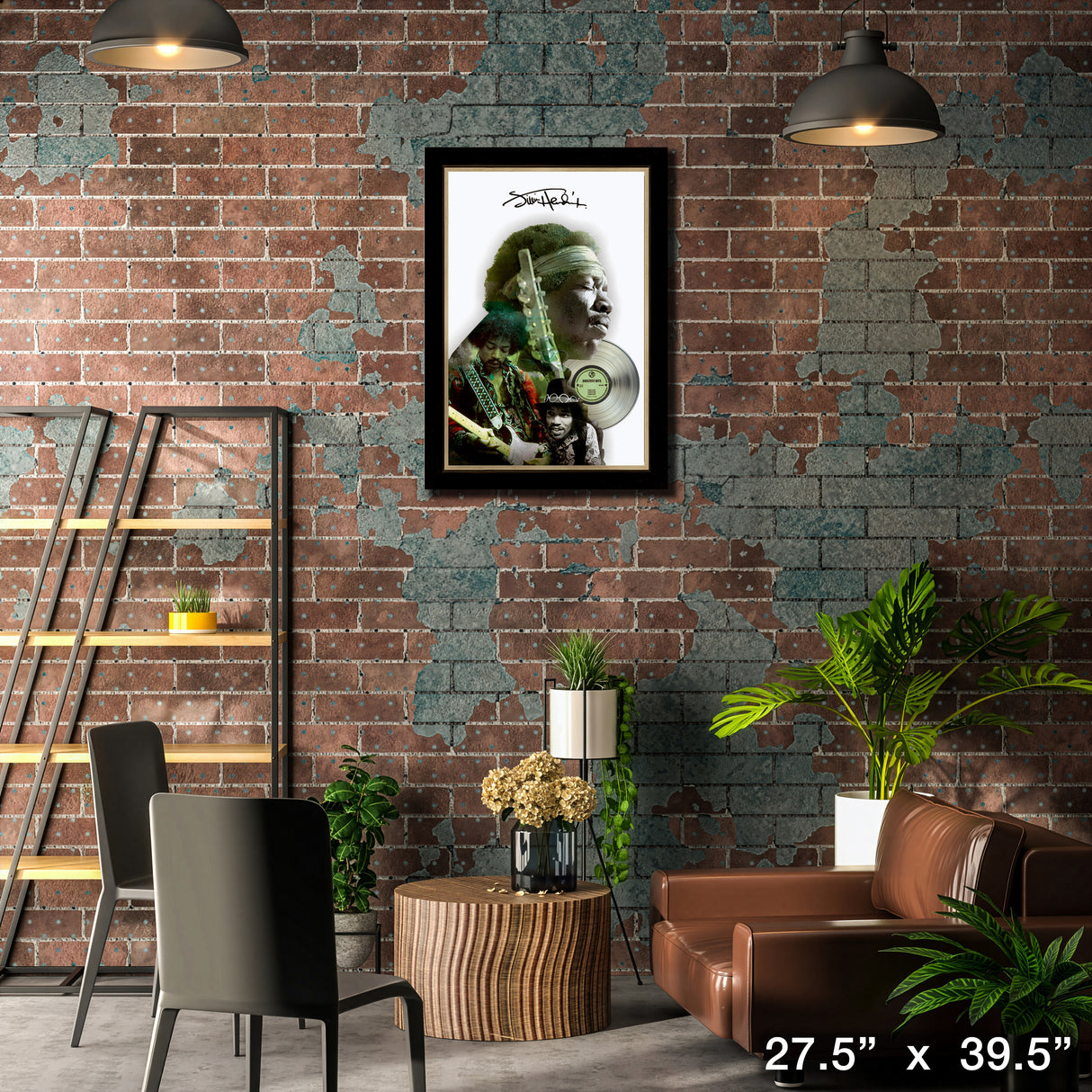 Jimi Hendrix Framed Double Exposure With Platinum LP – Lifestyle – Frameworth