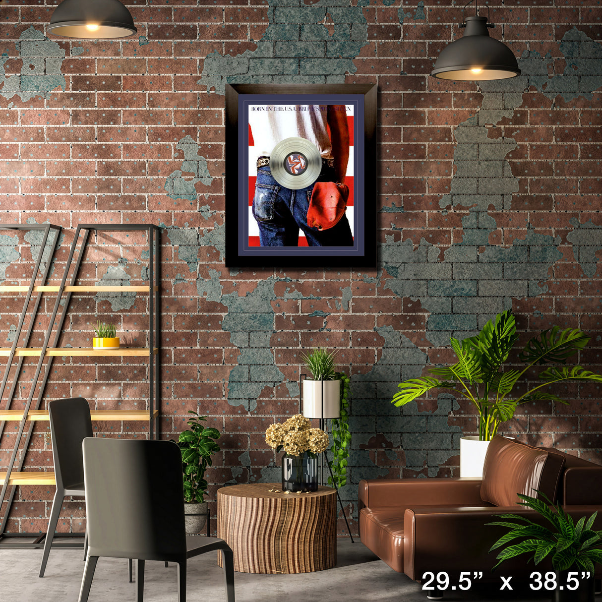 Bruce Springsteen Framed Born in the USA Collage with Platinum LP – Lifestyle – Frameworth