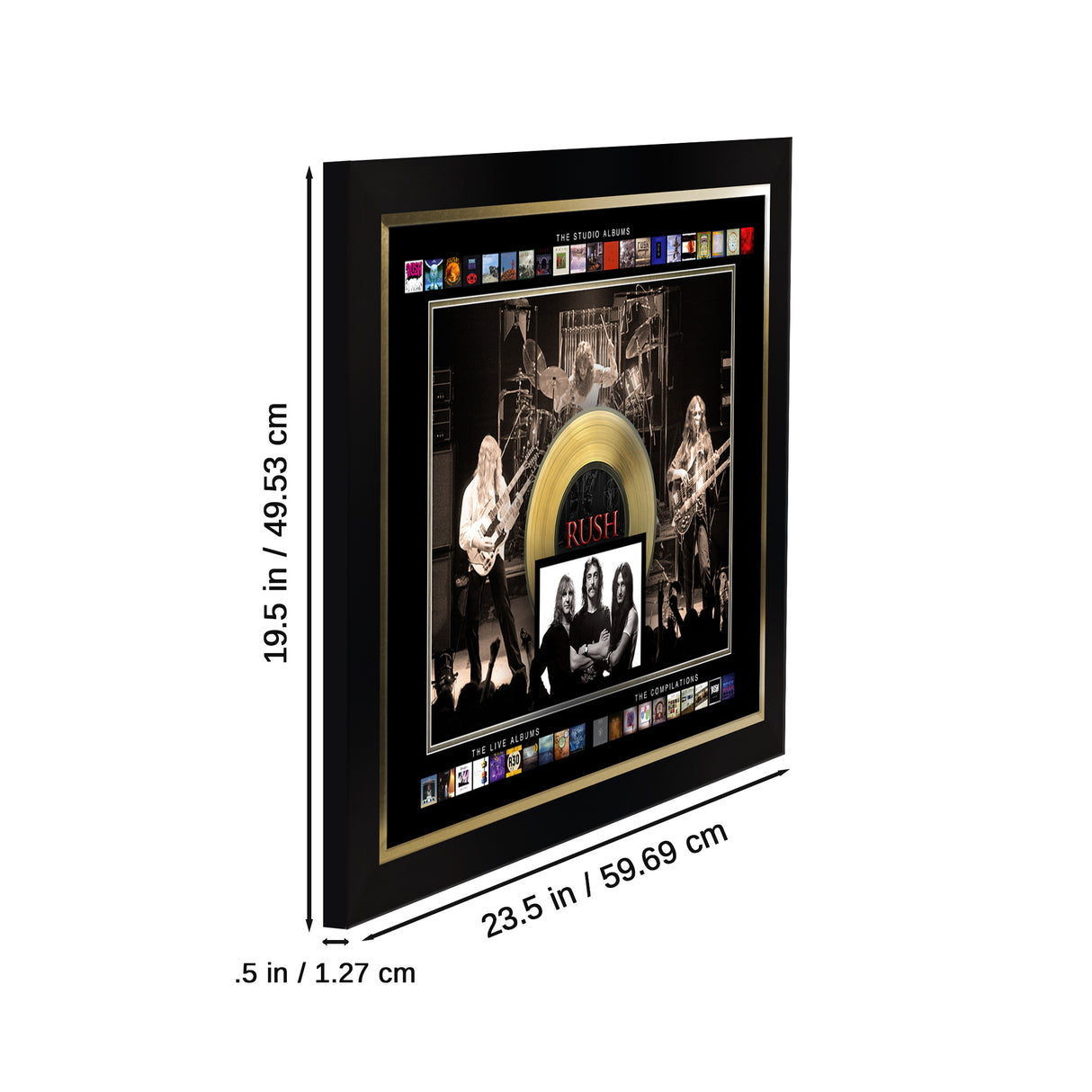 Rush Framed Album Collection Collage with Gold 45 Record - AUCTION