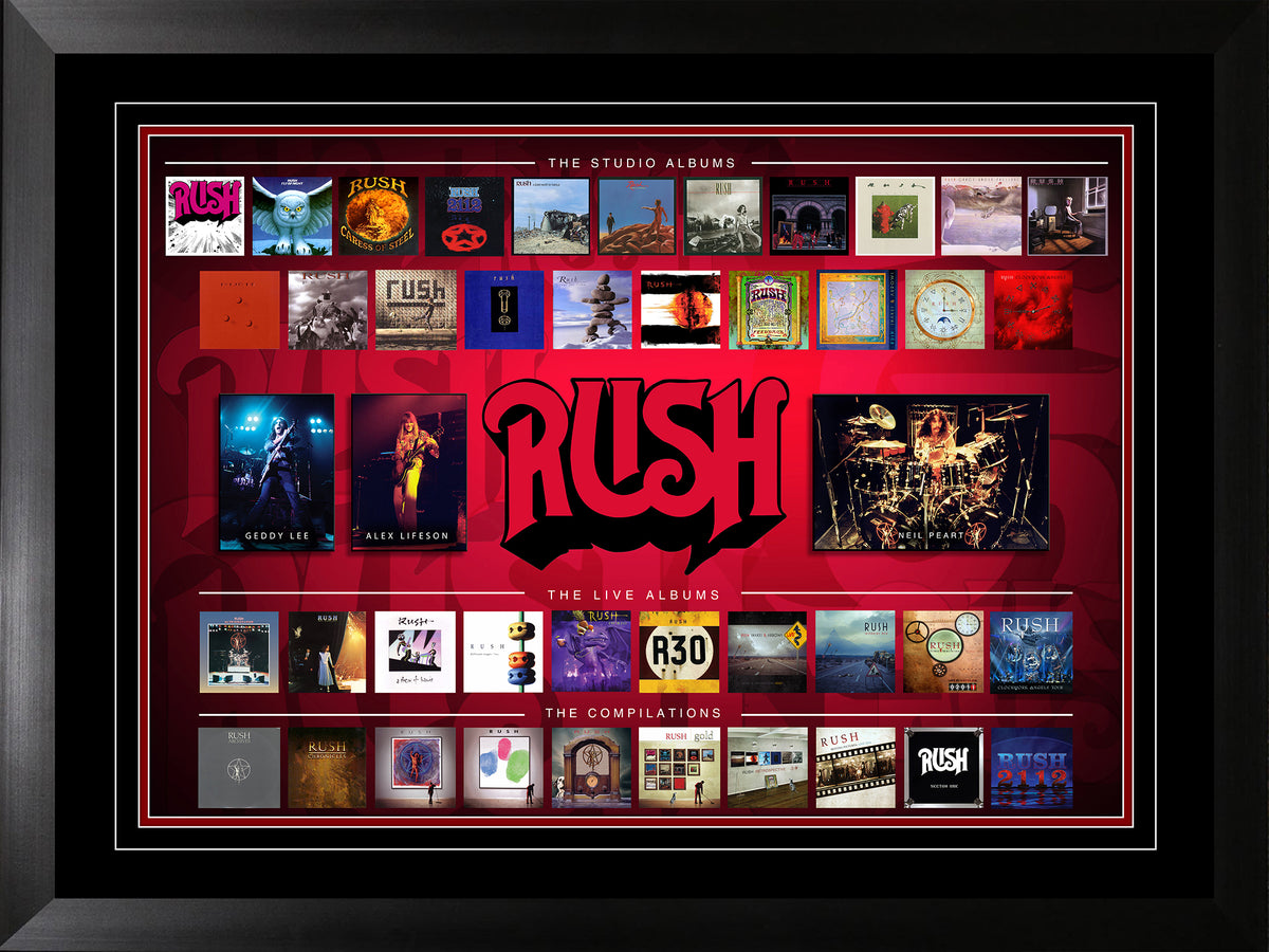 Rush Framed Album Collection Collage