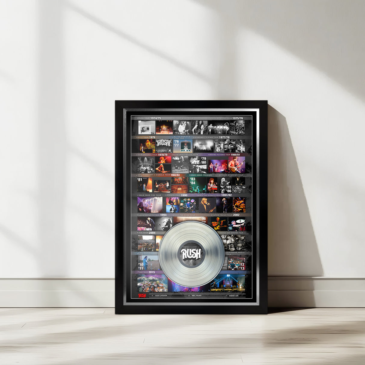 Rush Framed Tour History Collage - AUCTION