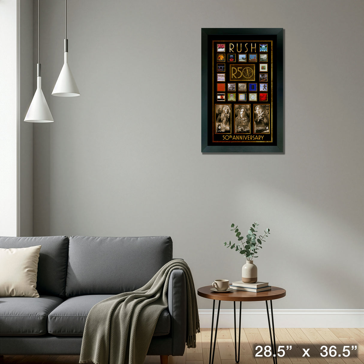 RUSH 50th Anniversary Album Collage Frame – Detail – Frameworth