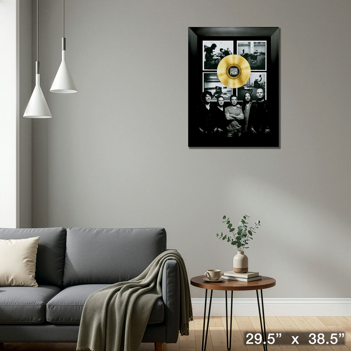 The Tragically Hip Framed Polaroids with Silver LP – Detail – Frameworth