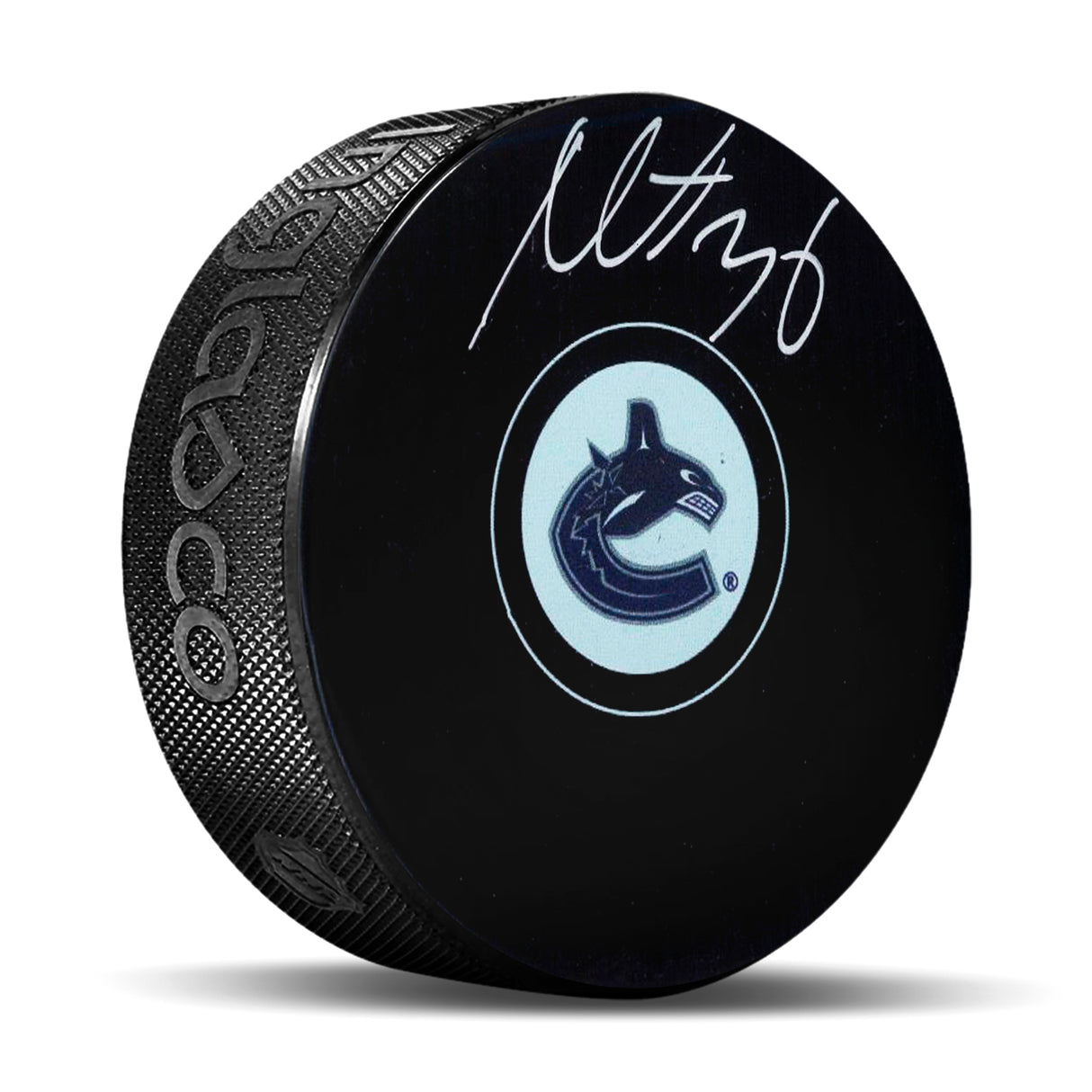 Nils Hoglander Signed Vancouver Canucks Puck