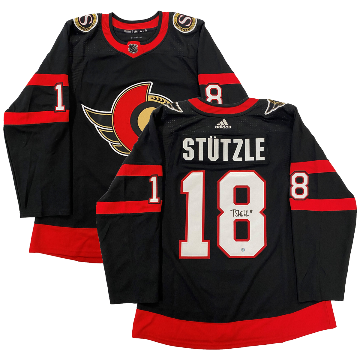 Tim Stutzle Signed Ottawa Senators Adidas Authentic Home Jersey