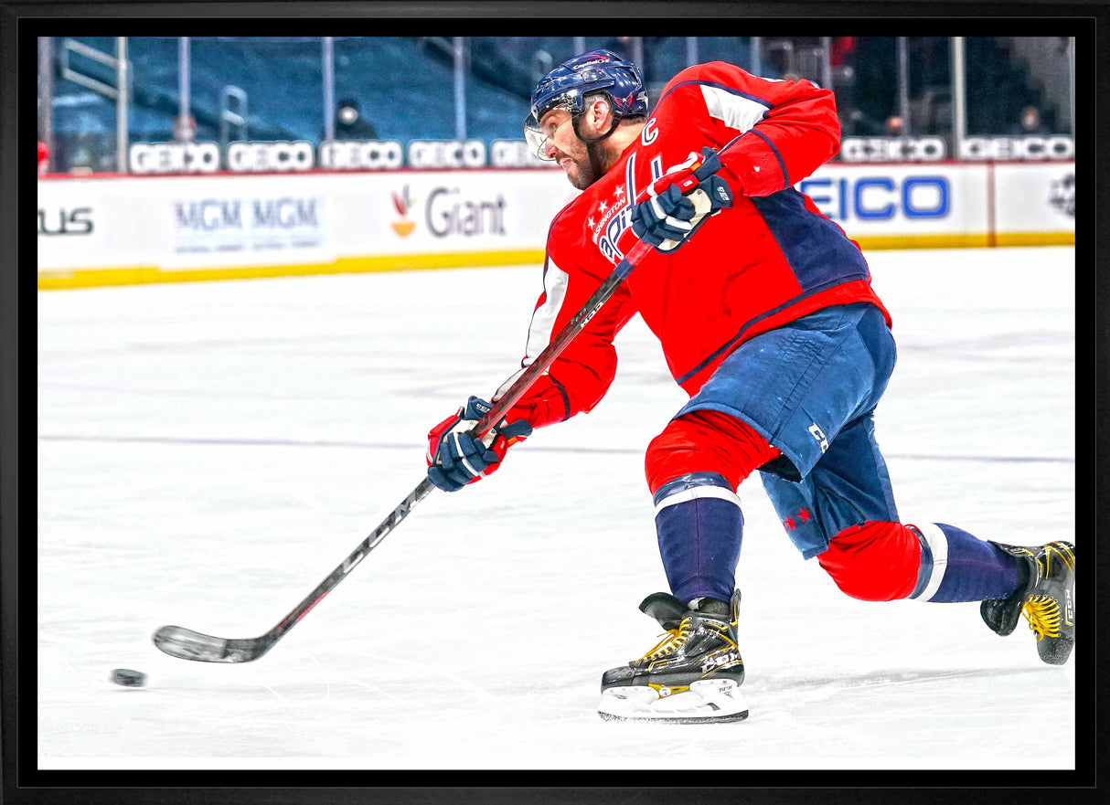 Alexander Ovechkin Washington Capitals Framed 20x29 Shooting Canvas