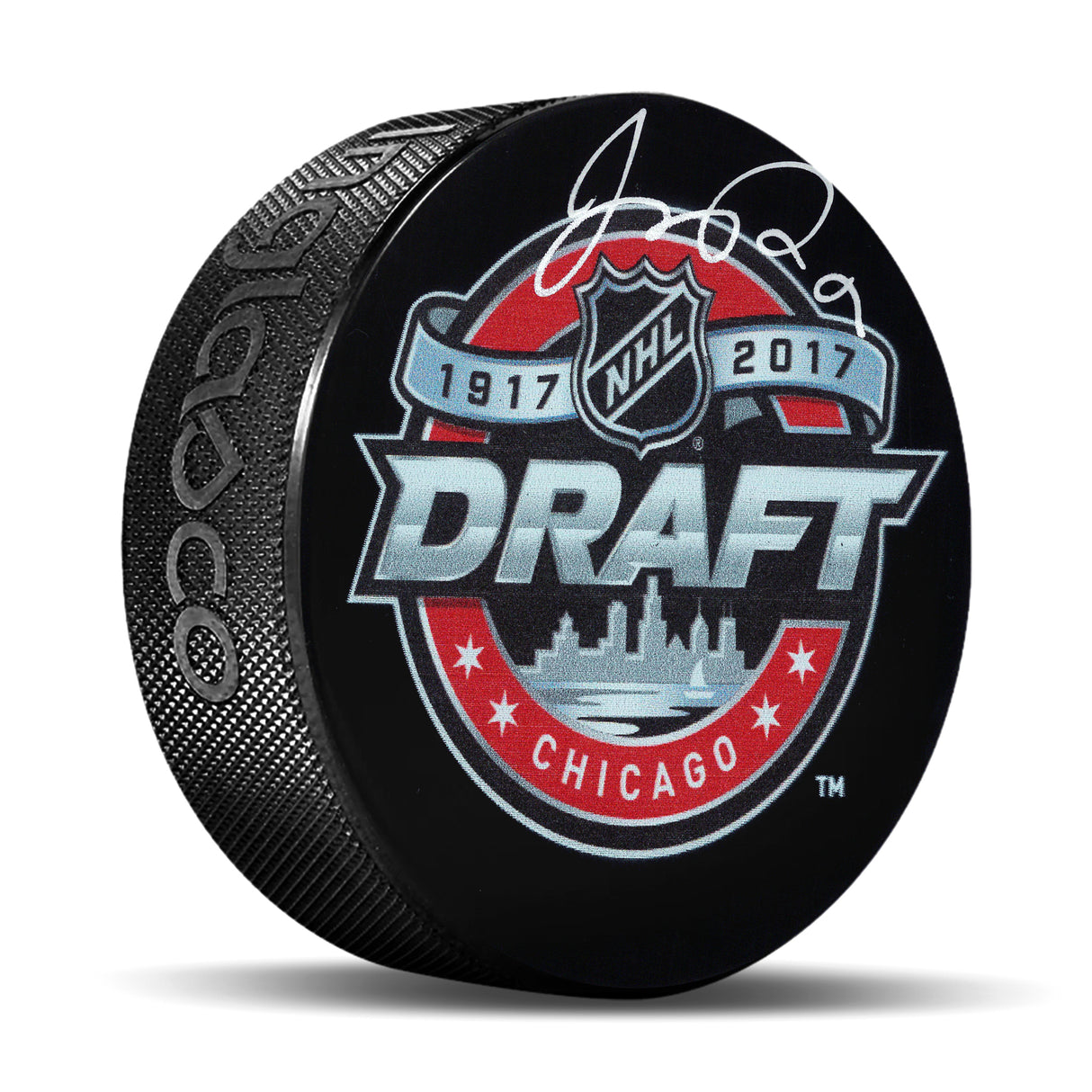 Josh Norris Signed Puck 2017 Draft