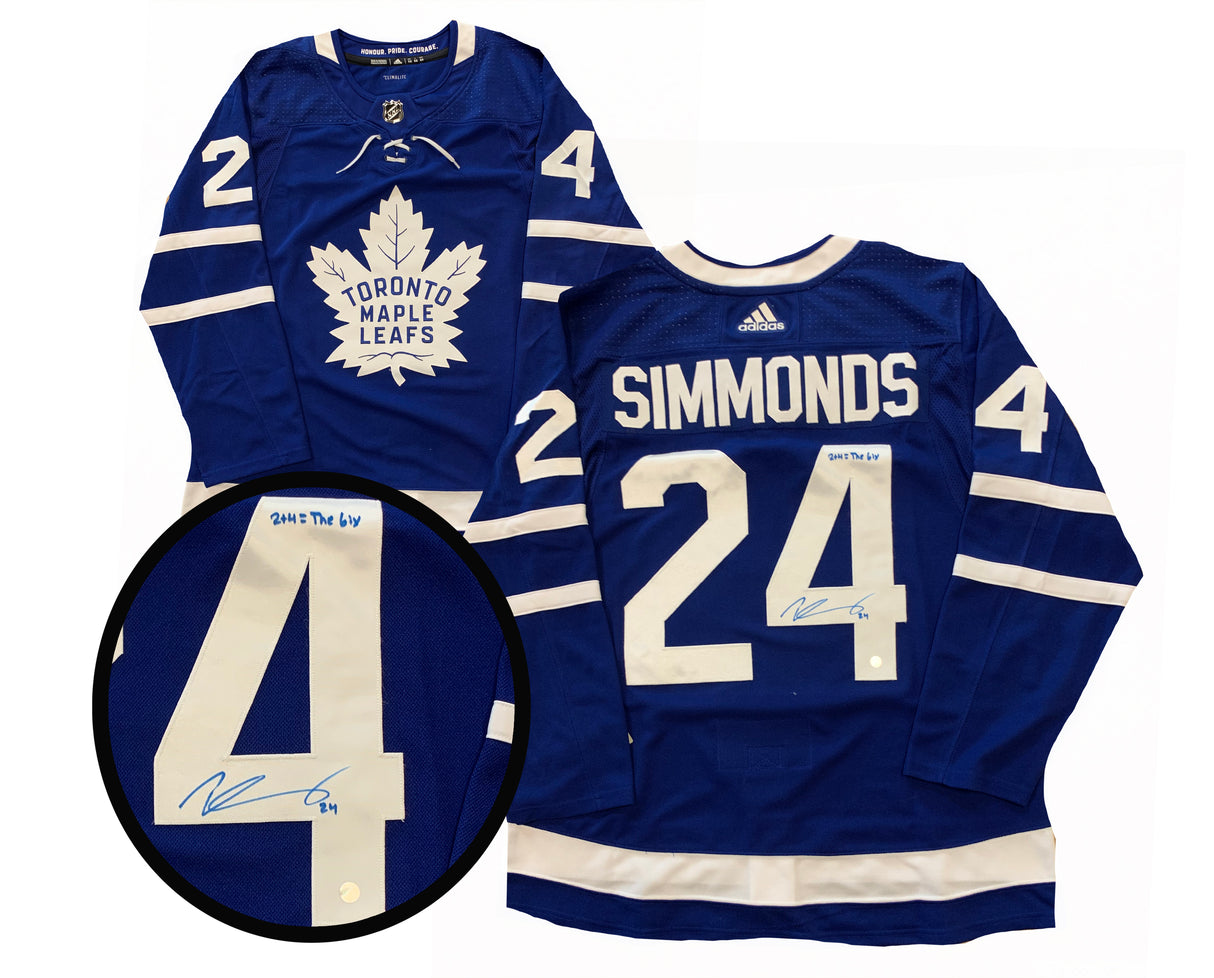 Wayne Simmonds Signed Toronto Maple Leafs Home Adidas Authentic Inscribed "2+4=The 6ix" Jersey - AUCTION