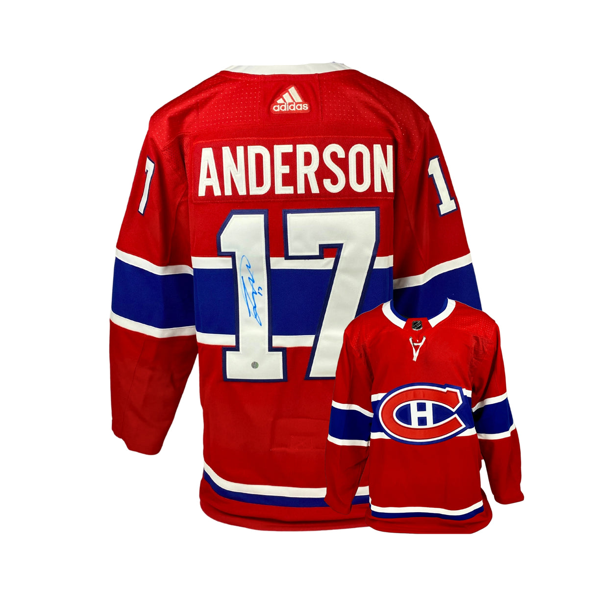 Anderson,J Signed Jersey Canadiens Red Adidas - AUCTION