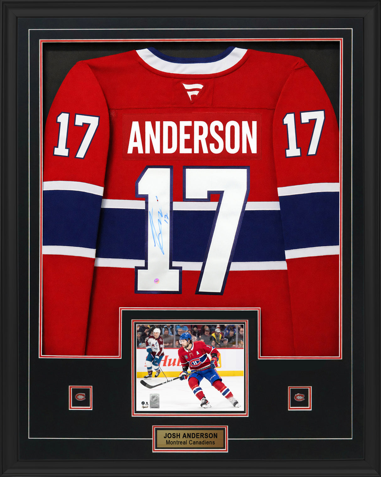 Josh Anderson Signed Framed 34x42 Montreal Canadiens Home Fanatics Premium Jersey - AUCTION