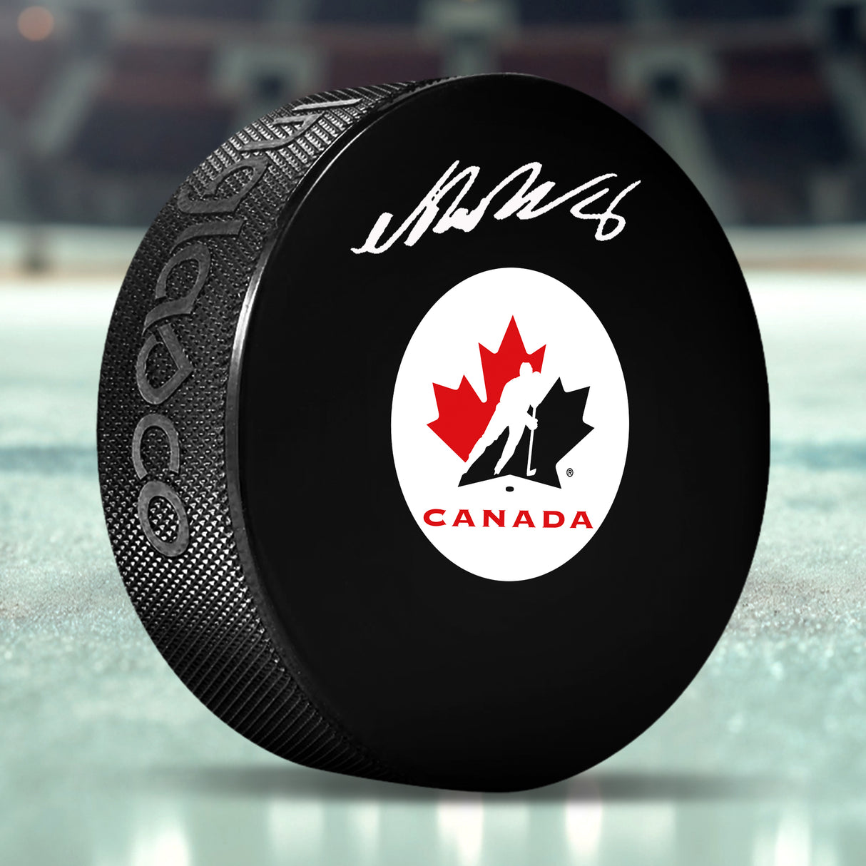 Noah Dobson Signed Team Canada Autograph Series Puck - AUCTION