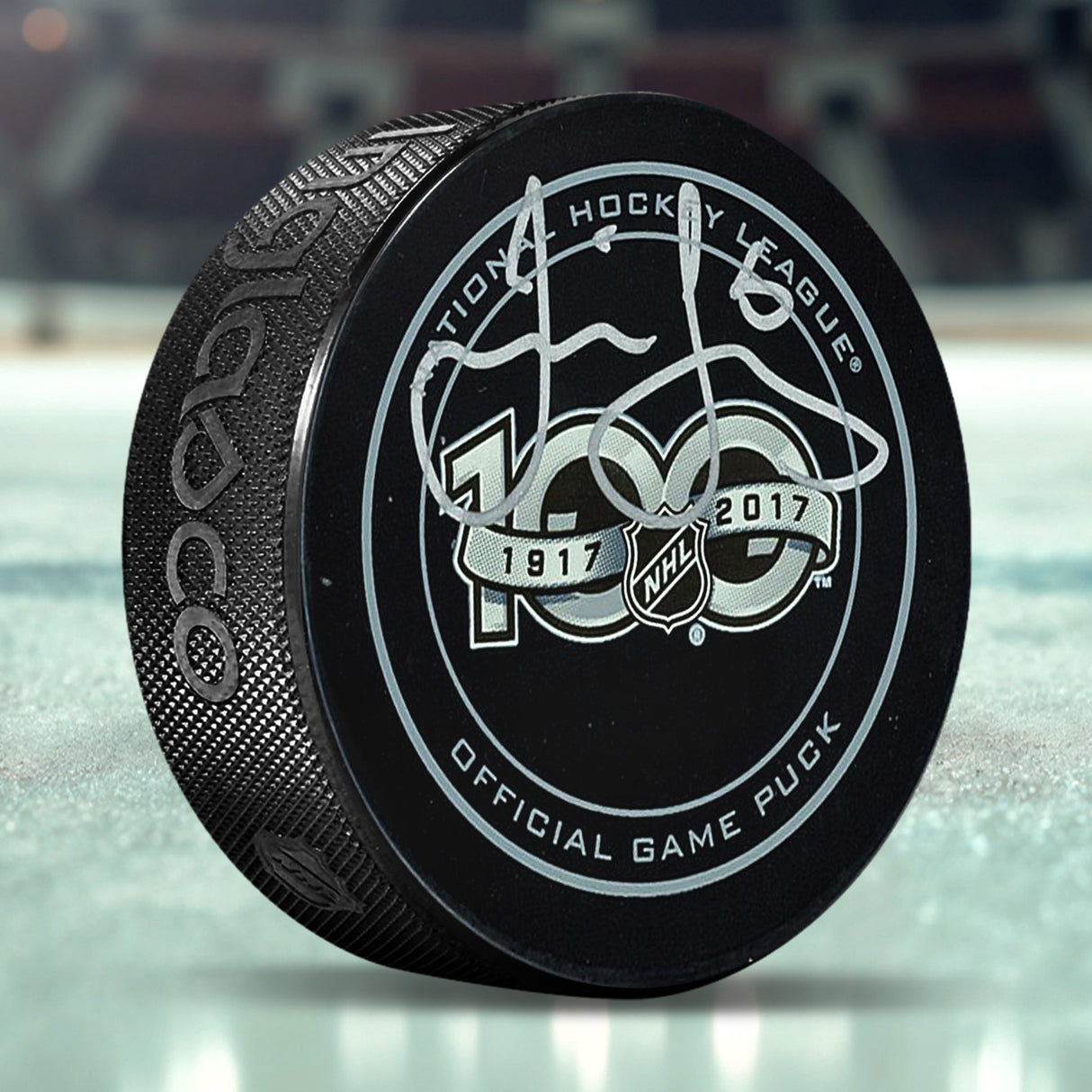 Jaromir Jagr Signed NHL 100th Anniversary Puck - AUCTION