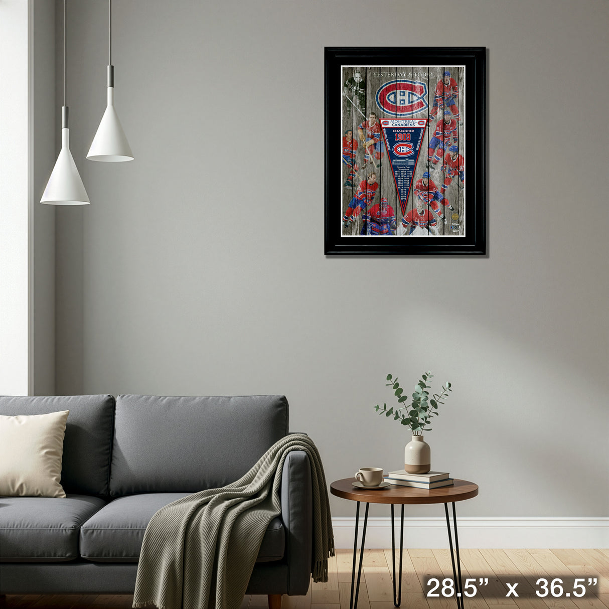 Montreal Canadiens Yesterday & Today Collage Frame – Detail – Frameworth