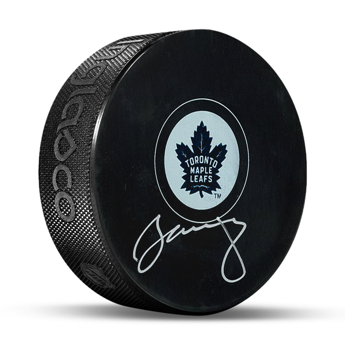 Borje Salming Signed Leafs Puck - AUCTION