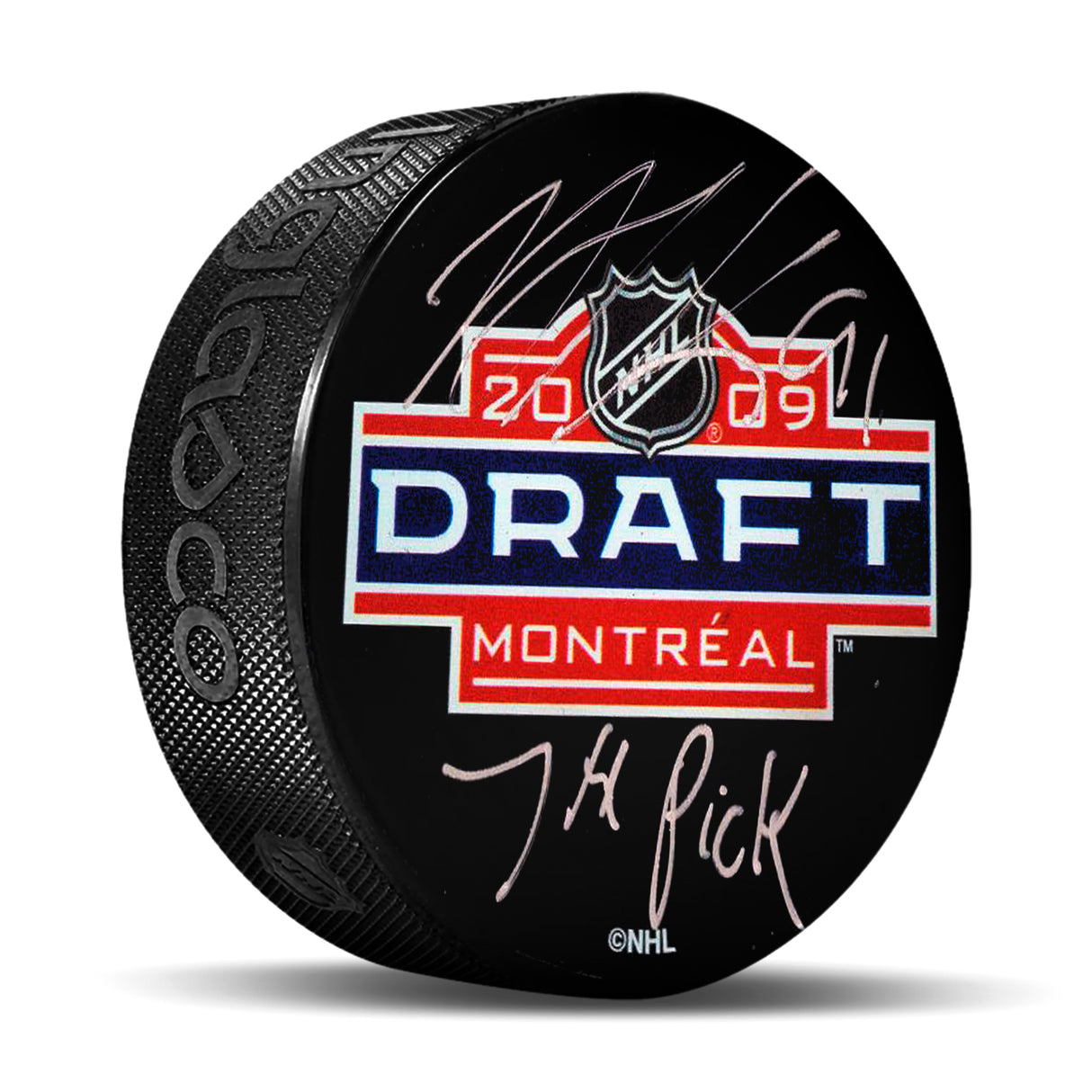 Nazem Kadri Signed 2015 NHL Entry Draft Puck with "7th Pick" Inscribed