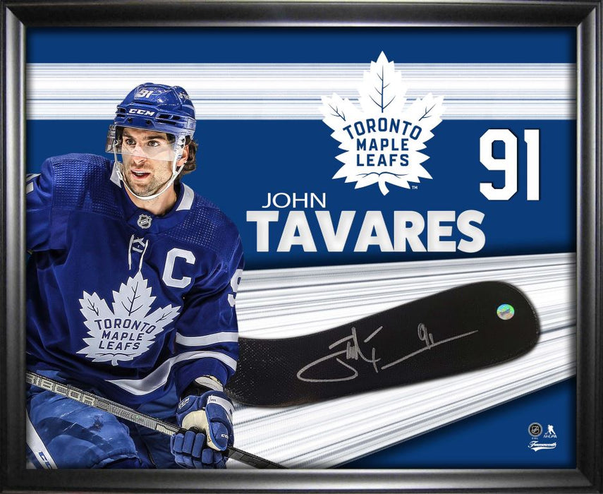John Tavares Toronto Maple Leafs Signed PhotoGlass Framed Stickblade - Frameworth Sports Canada 