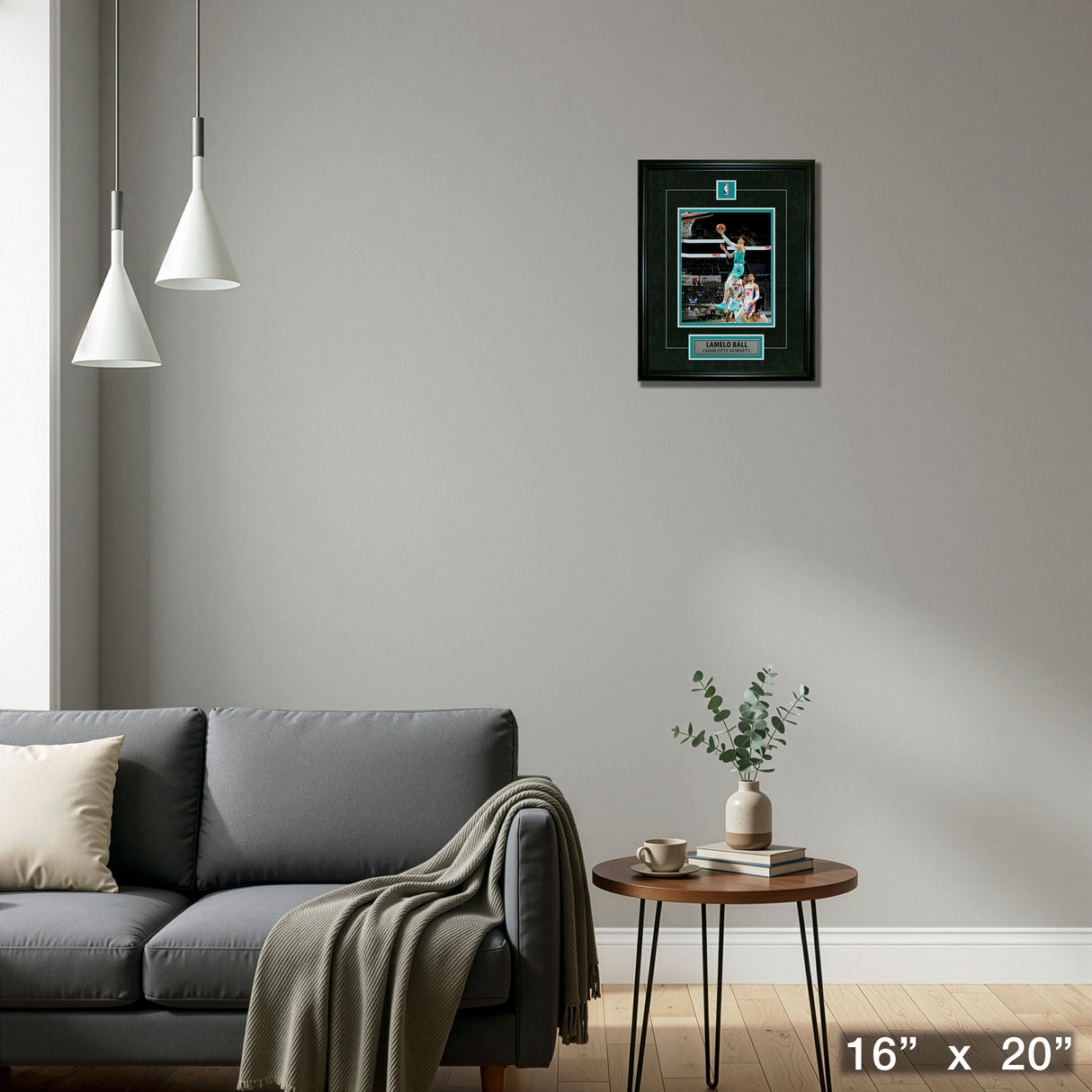 LaMelo Ball Framed Pin & Plate Hornets β Detail β Frameworth