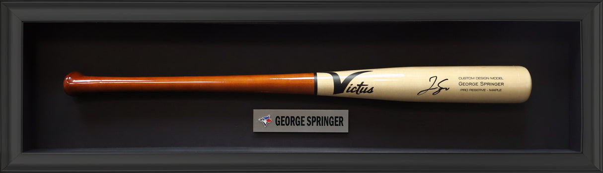 George Springer Toronto Blue Jays Signed Victus Game Model Bat in a Shadow Box Frame