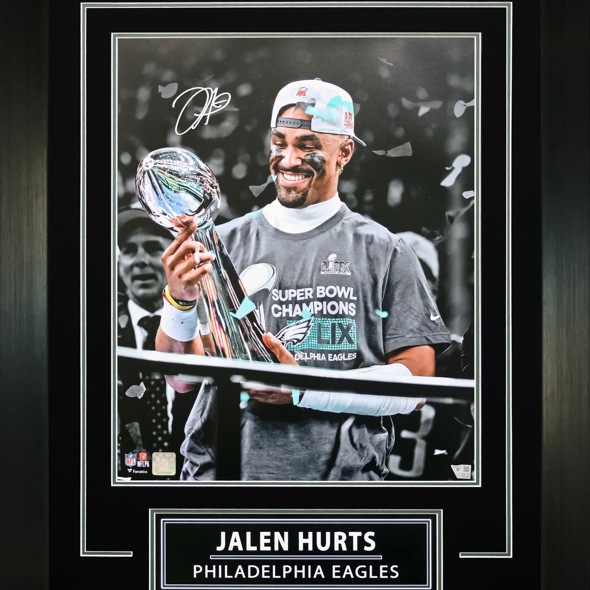 Jalen Hurts Signed 16x20 Photo Framed Philadelphia Eagles Super Bowl L ...