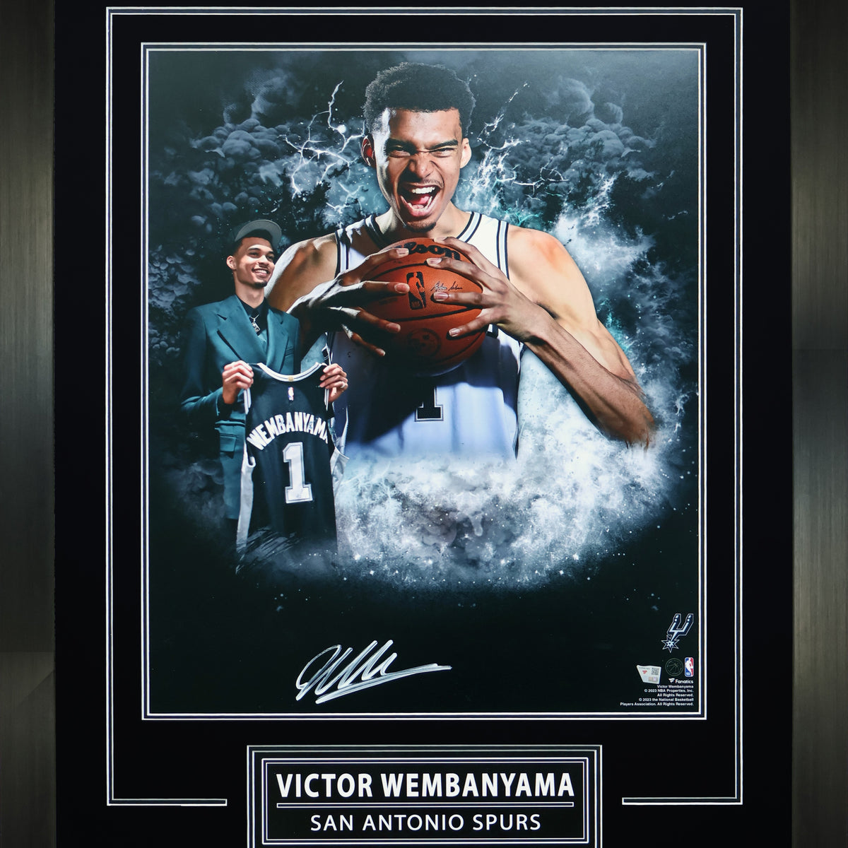 Victor Wembanyama Signed 20x24 Photo Framed San Antonio Spurs 2023 
