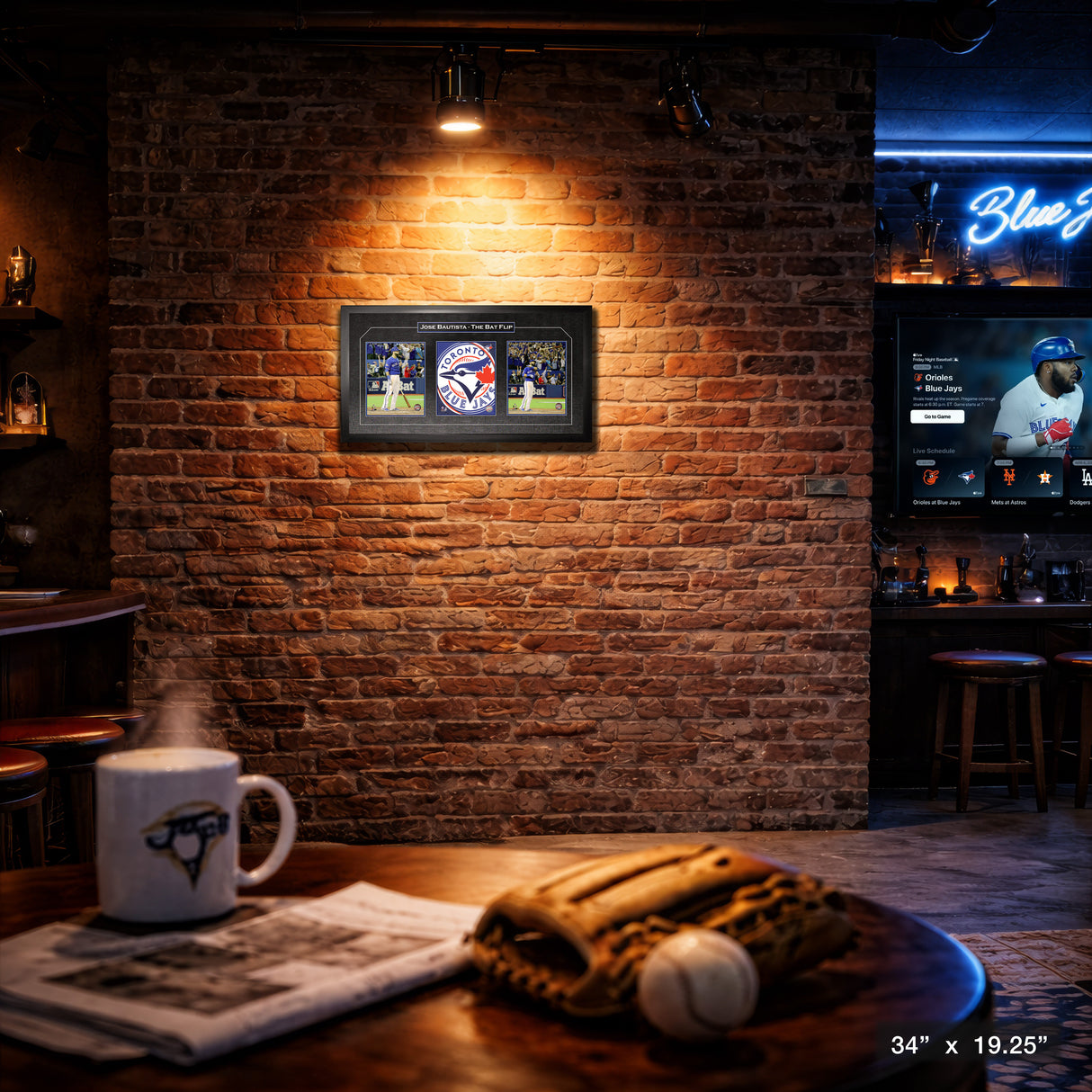 Jose Bautista Toronto Blue Jays Triple 8x10 Photo Frame The Bat Flip – View 4 – Frameworth