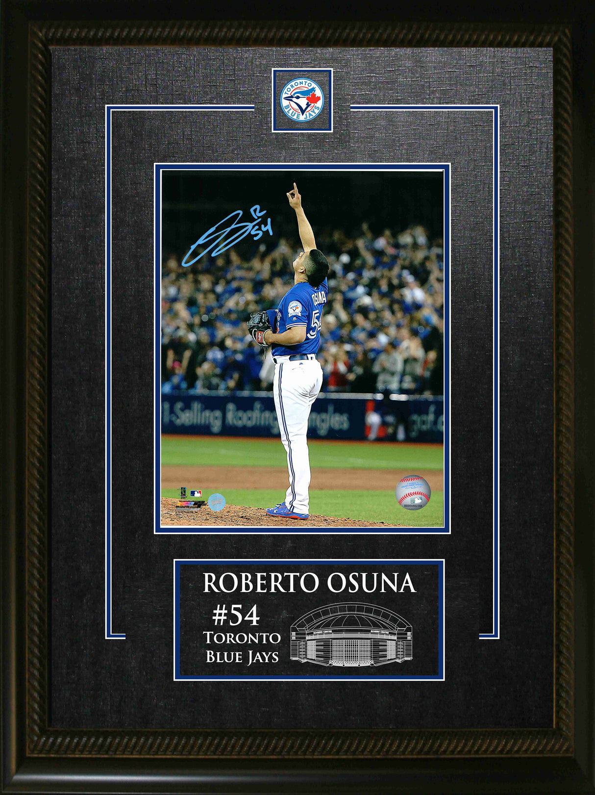 Roberto Osuna Signed 8x10 Etched Frame – Toronto Blue Jays