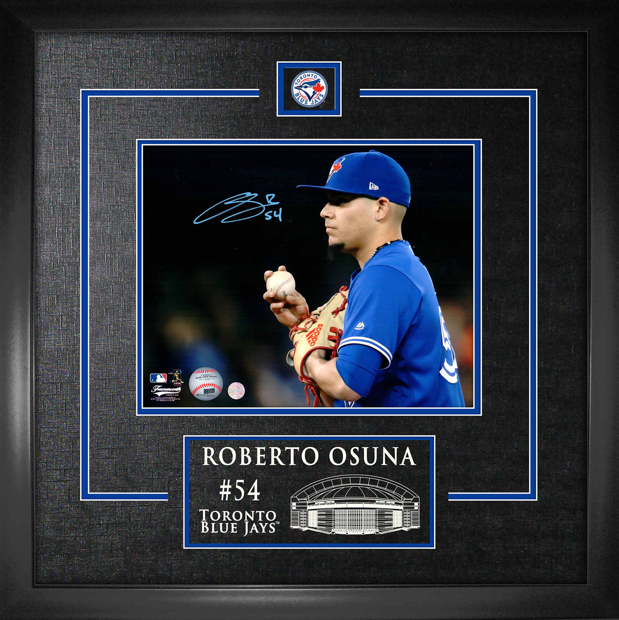 Roberto Osuna Signed 8x10 Etched Frame – Toronto Blue Jays Close-Up