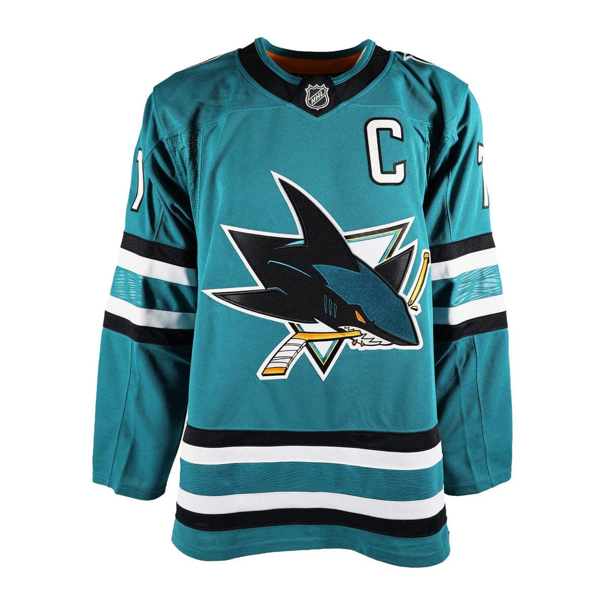 Macklin Celebrini signed San Jose Sharks teal Fanatics jersey - view 2