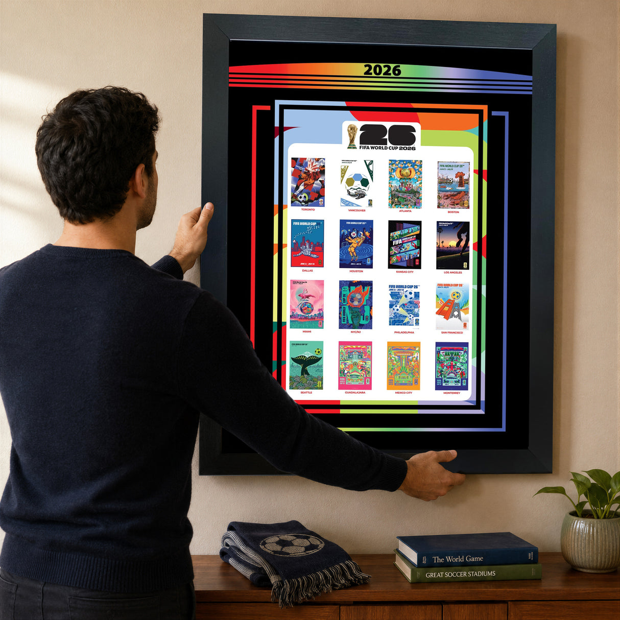 2026 FIFA World Cup Host City Collection Poster Framed PhotoGlass 20x26 - lifestyle 1