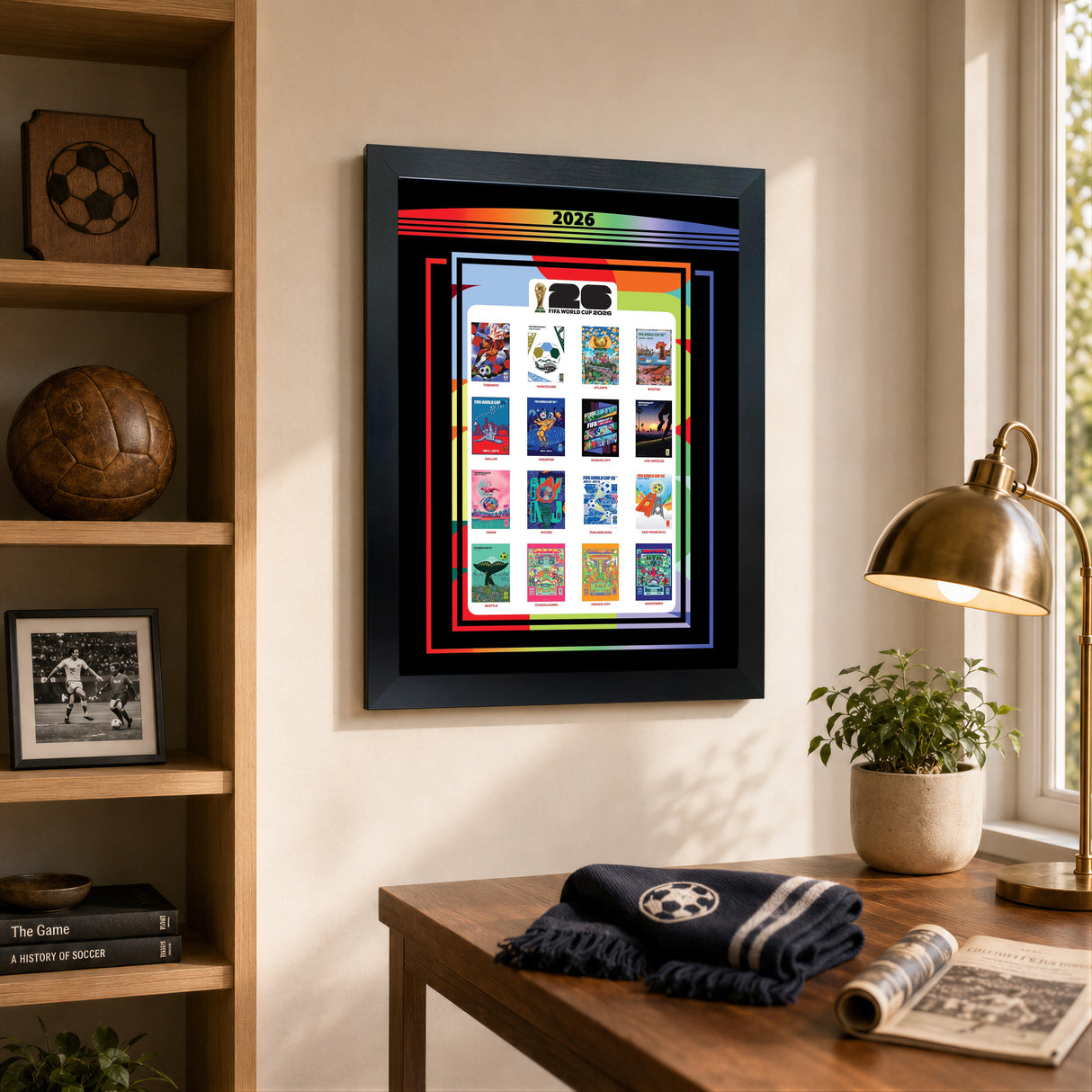 2026 FIFA World Cup Host City Collection Poster Framed PhotoGlass 20x26 - lifestyle 2