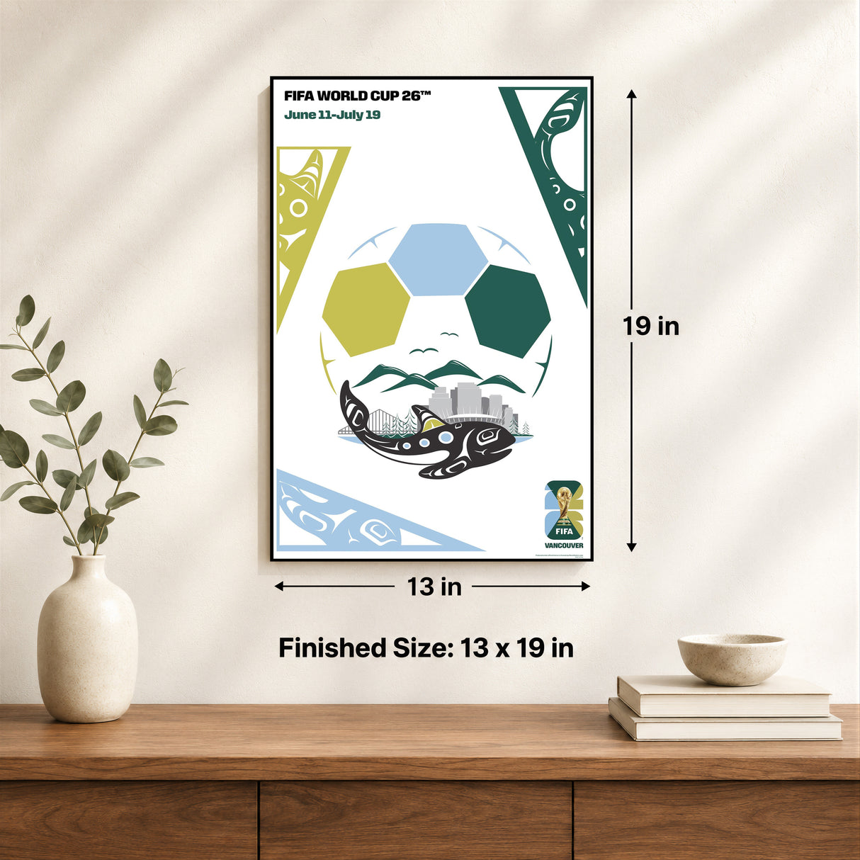 Vancouver City Edition 13x19 Plaque 2026 Officially Licensed FIFA World Cup Poster - lifestyle 4
