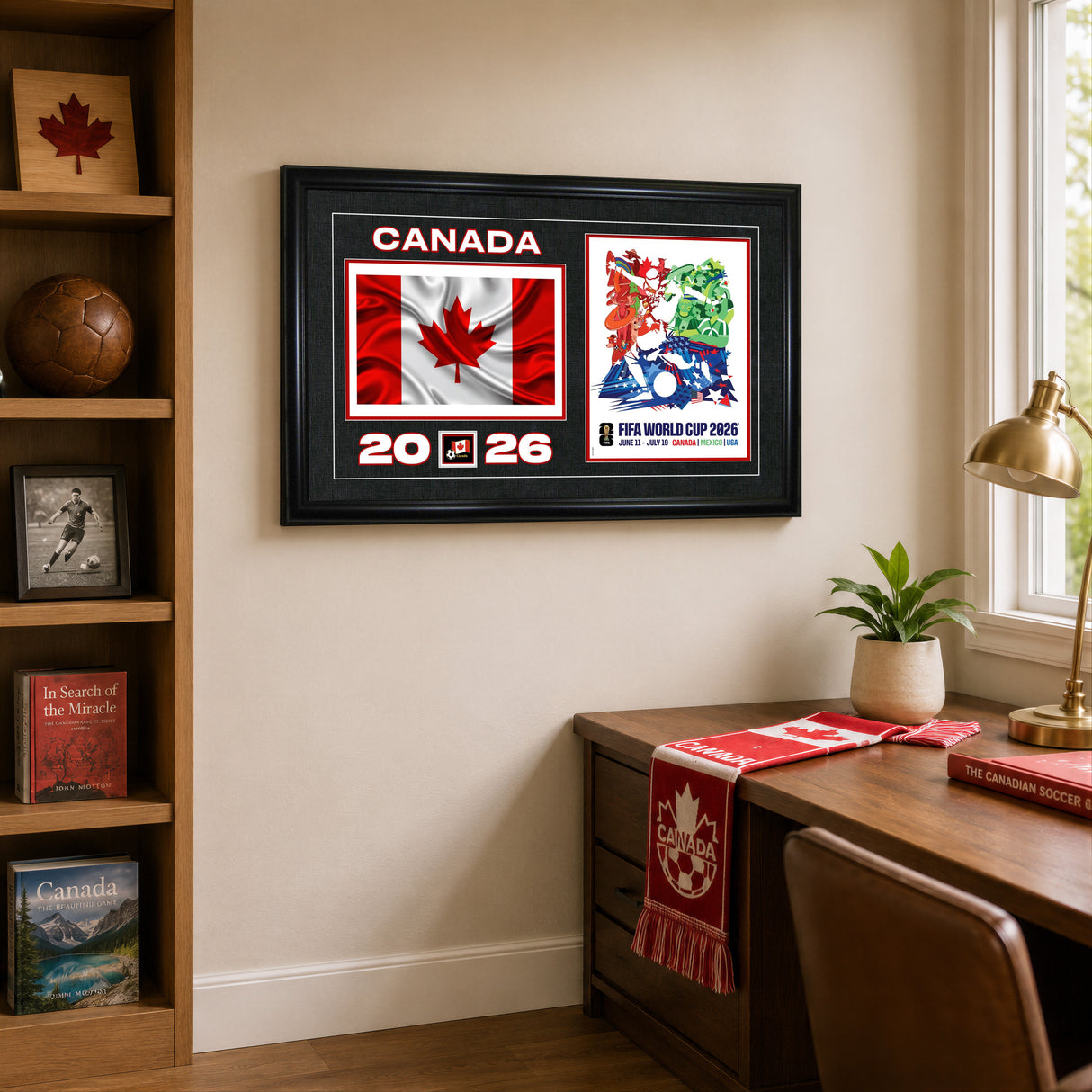 Team Canada 15x24 Frame 2026 Officially Licensed FIFA World Cup Poster w/ Flag - lifestyle 2
