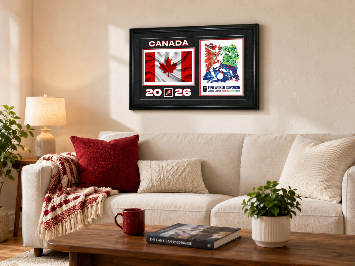 Team Canada 15x24 Frame 2026 Officially Licensed FIFA World Cup Poster w/ Flag - lifestyle 3