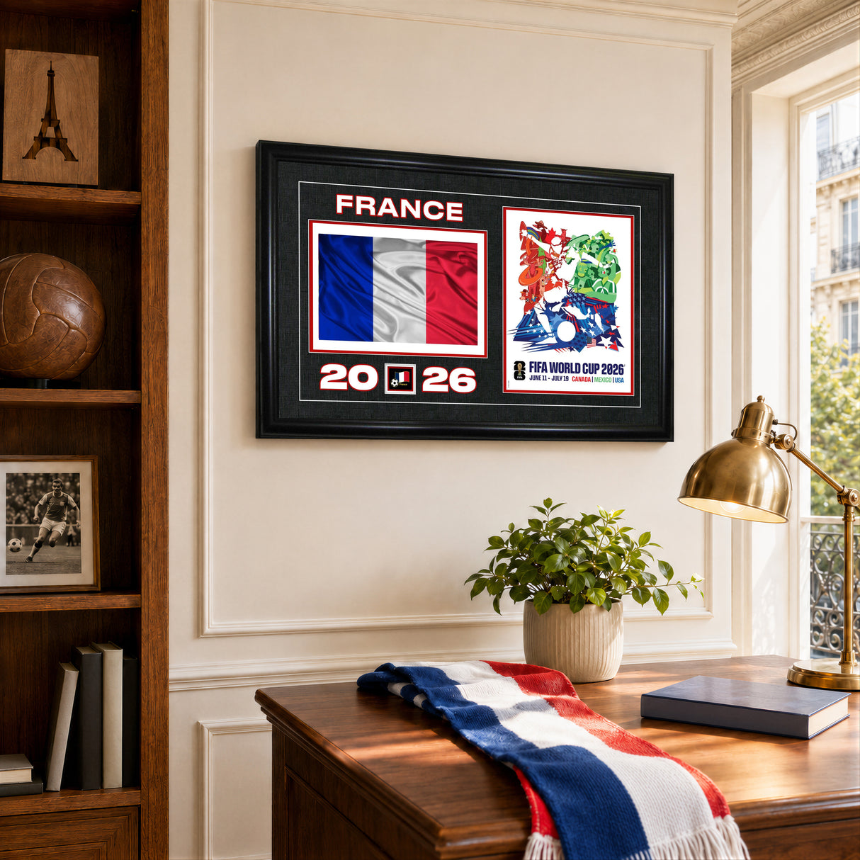 Team France 15x24 Frame 2026 Officially Licensed FIFA World Cup Poster w/ Flag - lifestyle 2