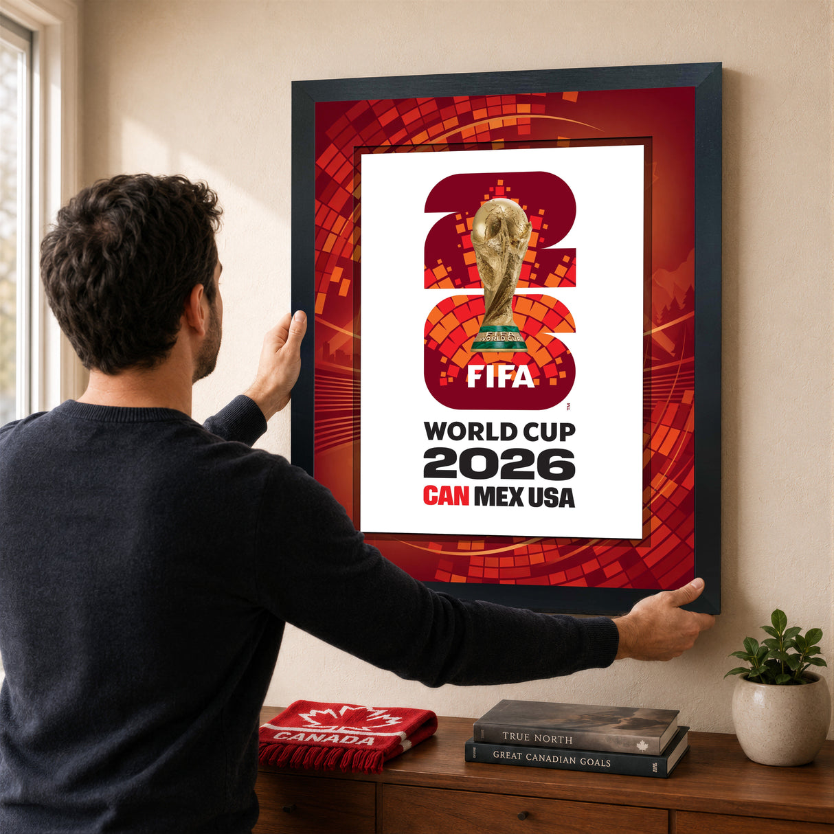 Canada Edition 18x22 Frame Officially Licensed 2026 FIFA World Cup Poster - lifestyle 1