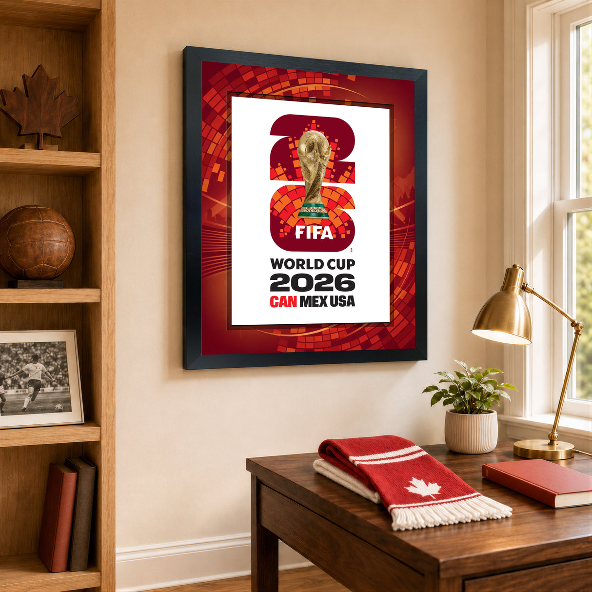 Canada Edition 18x22 Frame Officially Licensed 2026 FIFA World Cup Poster - lifestyle 2