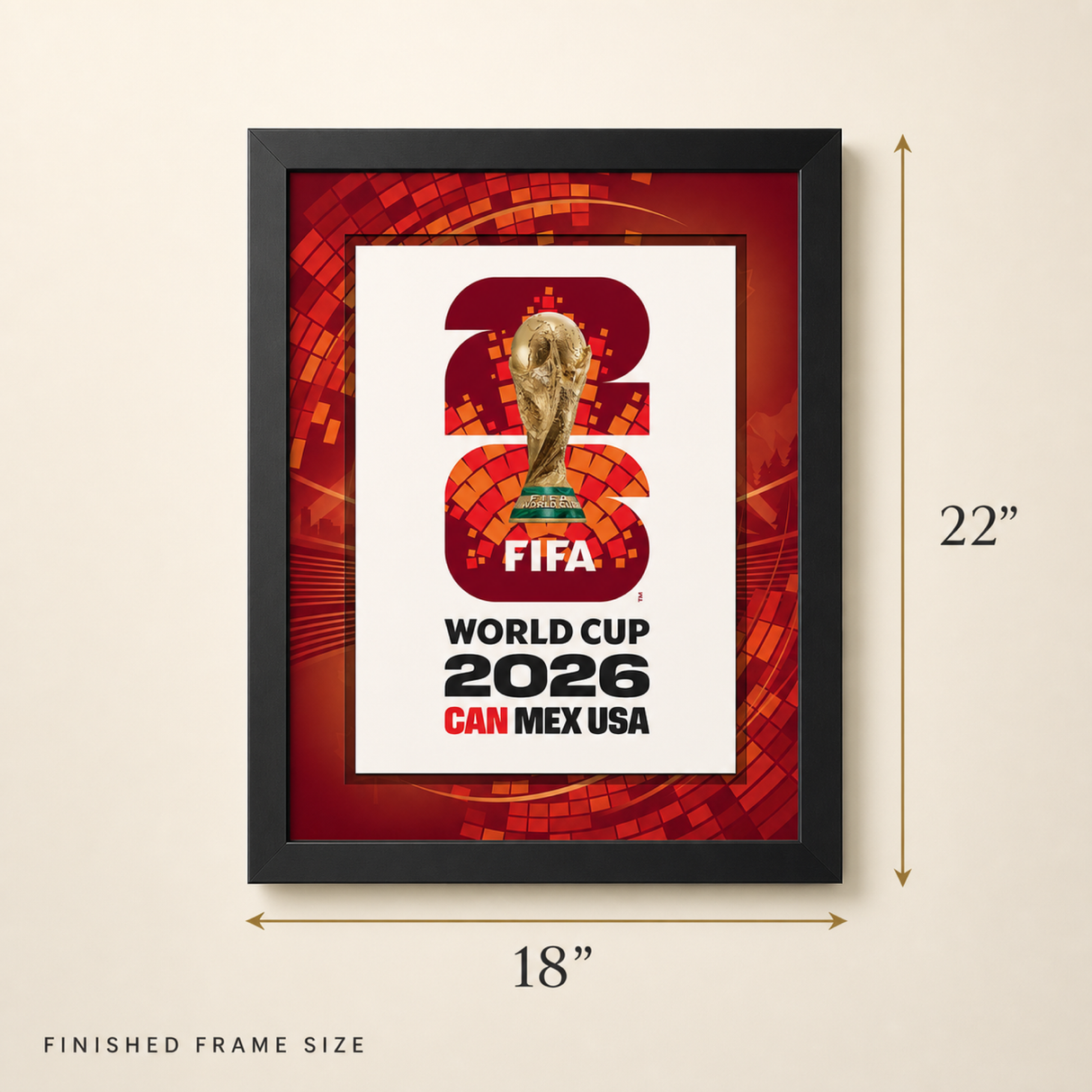 Canada Edition 18x22 Frame Officially Licensed 2026 FIFA World Cup Poster