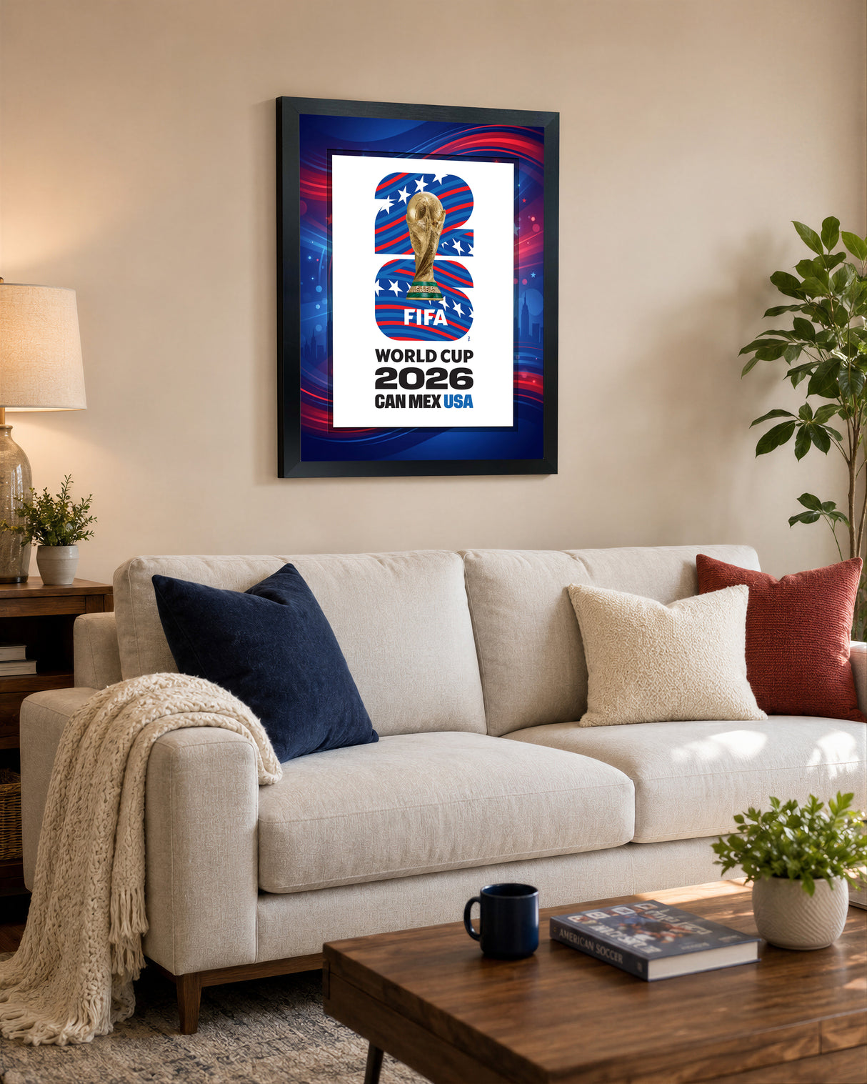 USA Edition 18x22 Frame Officially Licensed 2026 FIFA World Cup Poster - lifestyle 3
