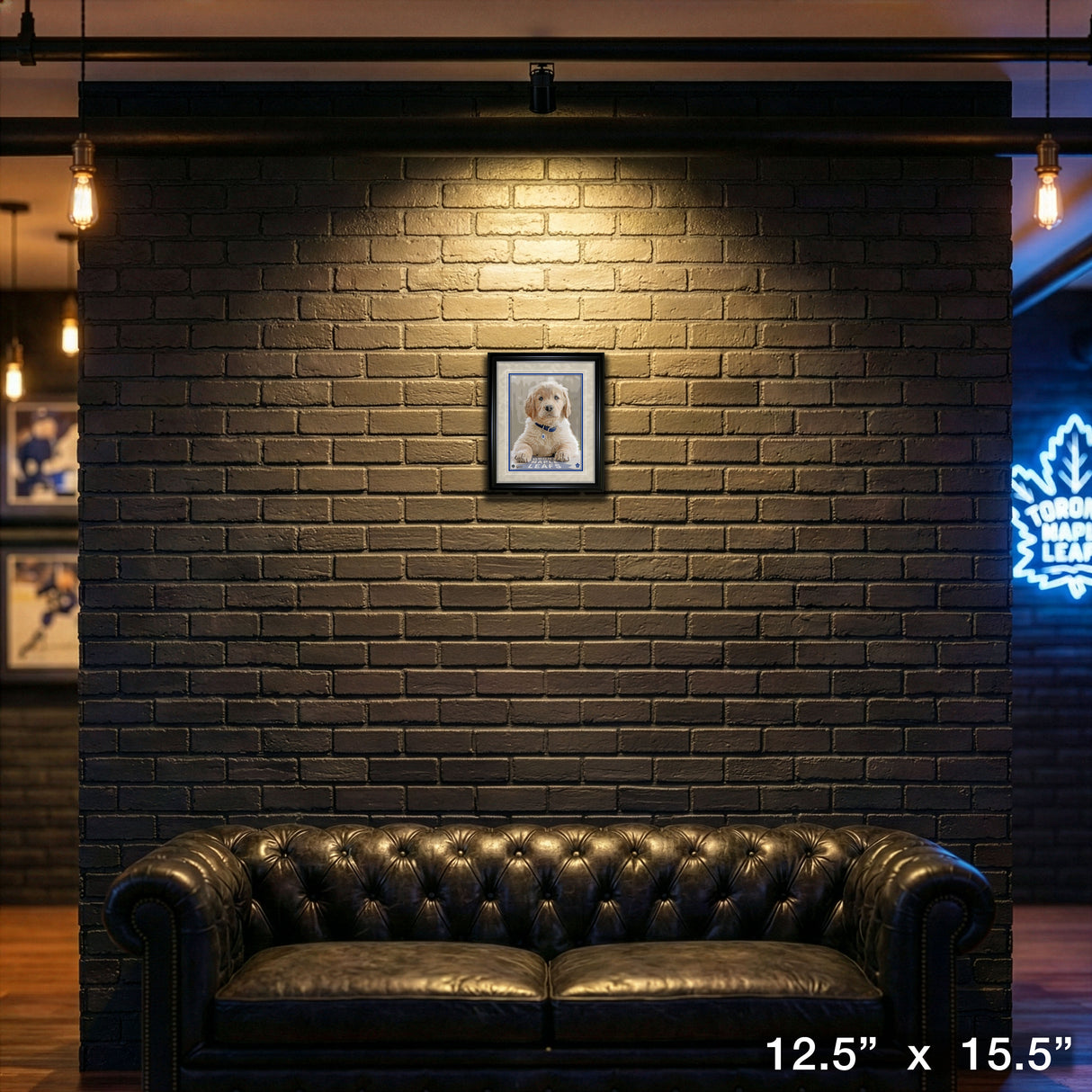 Toronto Maple Leafs 12.5X15 Framed Dog Print – View 4 – Frameworth