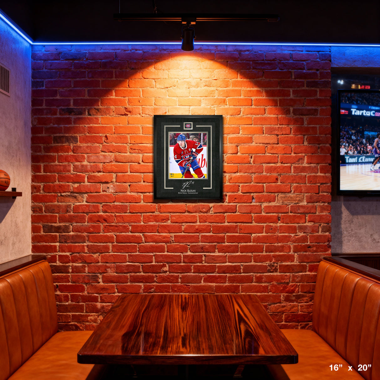 Nick Suzuki 16x20 Replica Signature Frame Canadiens – View 4 – Frameworth