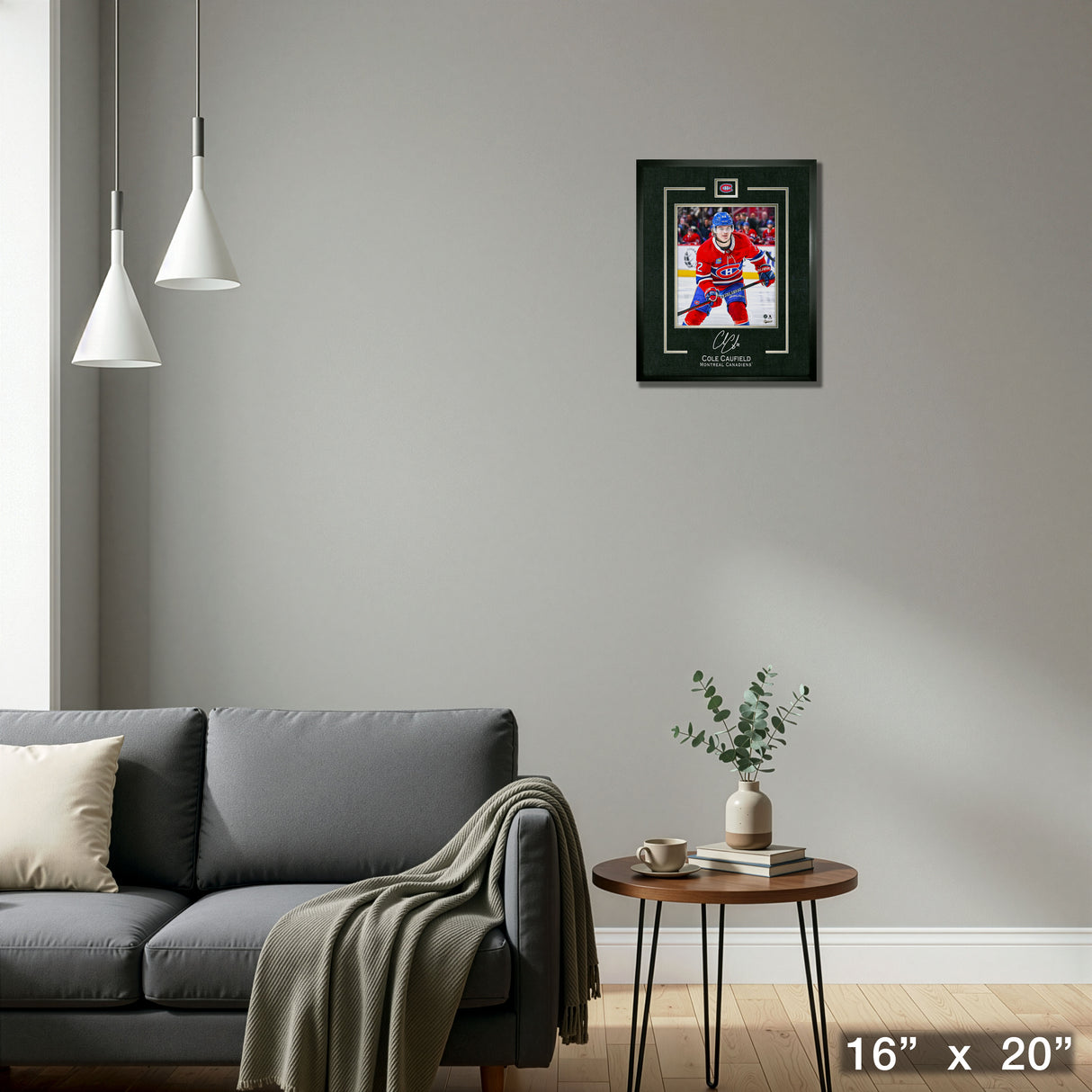 Cole Caufield 16x20 Replica Signature Frame Canadiens – Detail – Frameworth