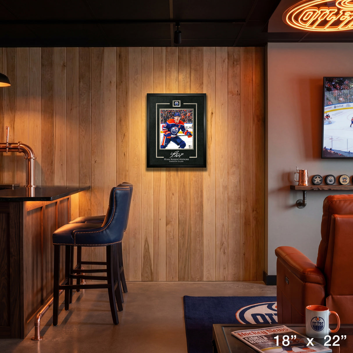 Ryan Nugent-Hopkins 16x20 Replica Signature Frame Oilers – View 4 – Frameworth