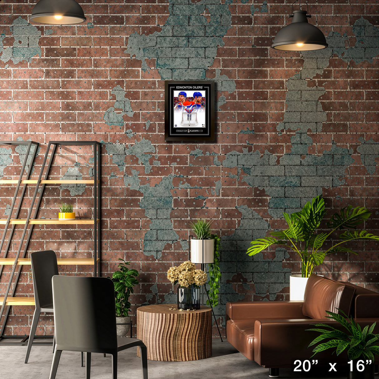 Edmonton Oilers Framed 16x20 PhotoGlass 2025 Stanley Cup Playoffs – Lifestyle – Frameworth