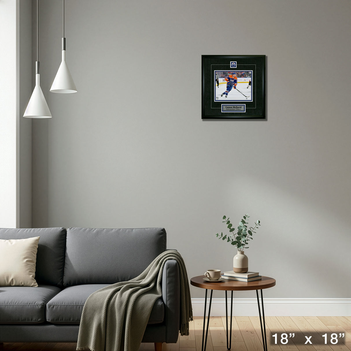 Connor McDavid Framed Pin & Plate Edmonton Oilers – Detail – Frameworth