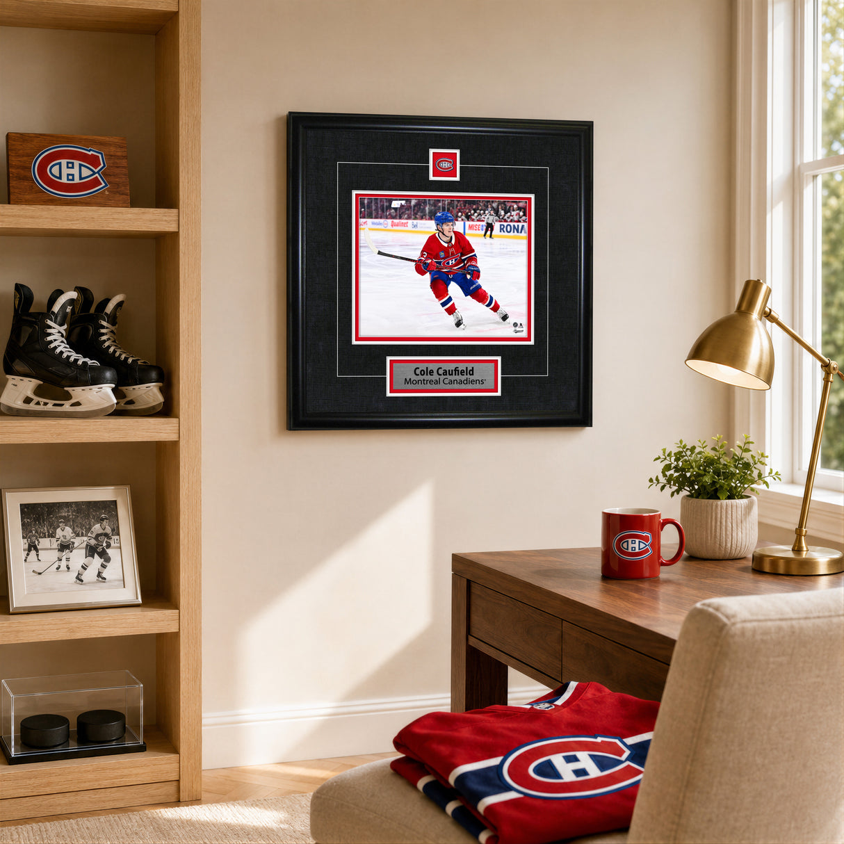 Cole Caufield Framed Pin & Plate Montreal Canadiens - lifestyle 2