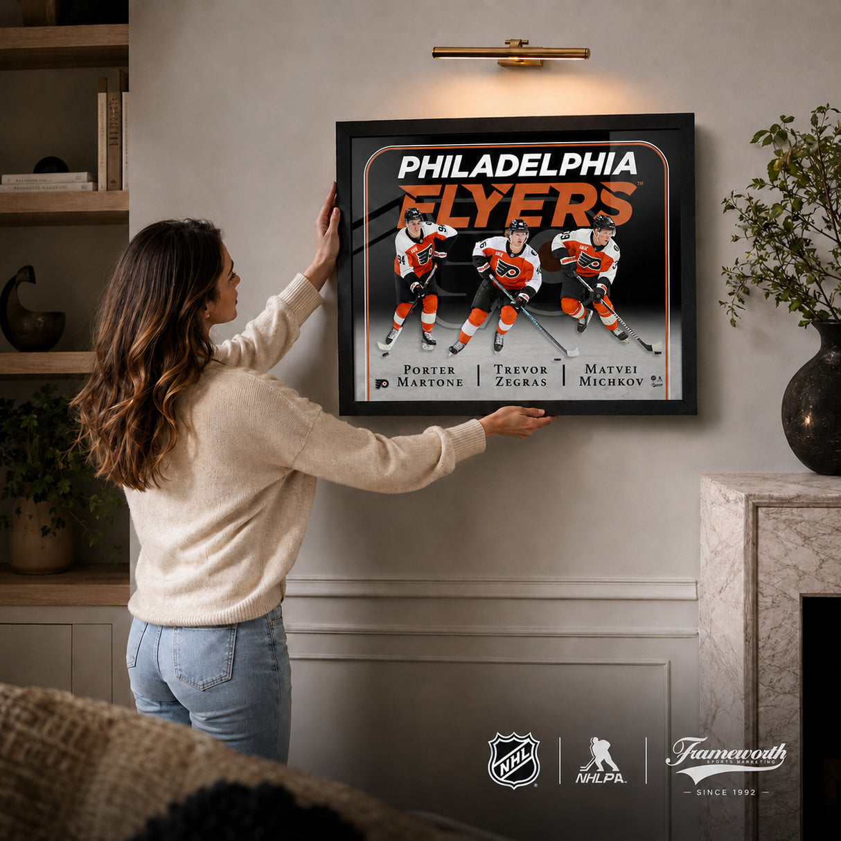 Philadelphia Flyers Triple Player Collage — lifestyle 3