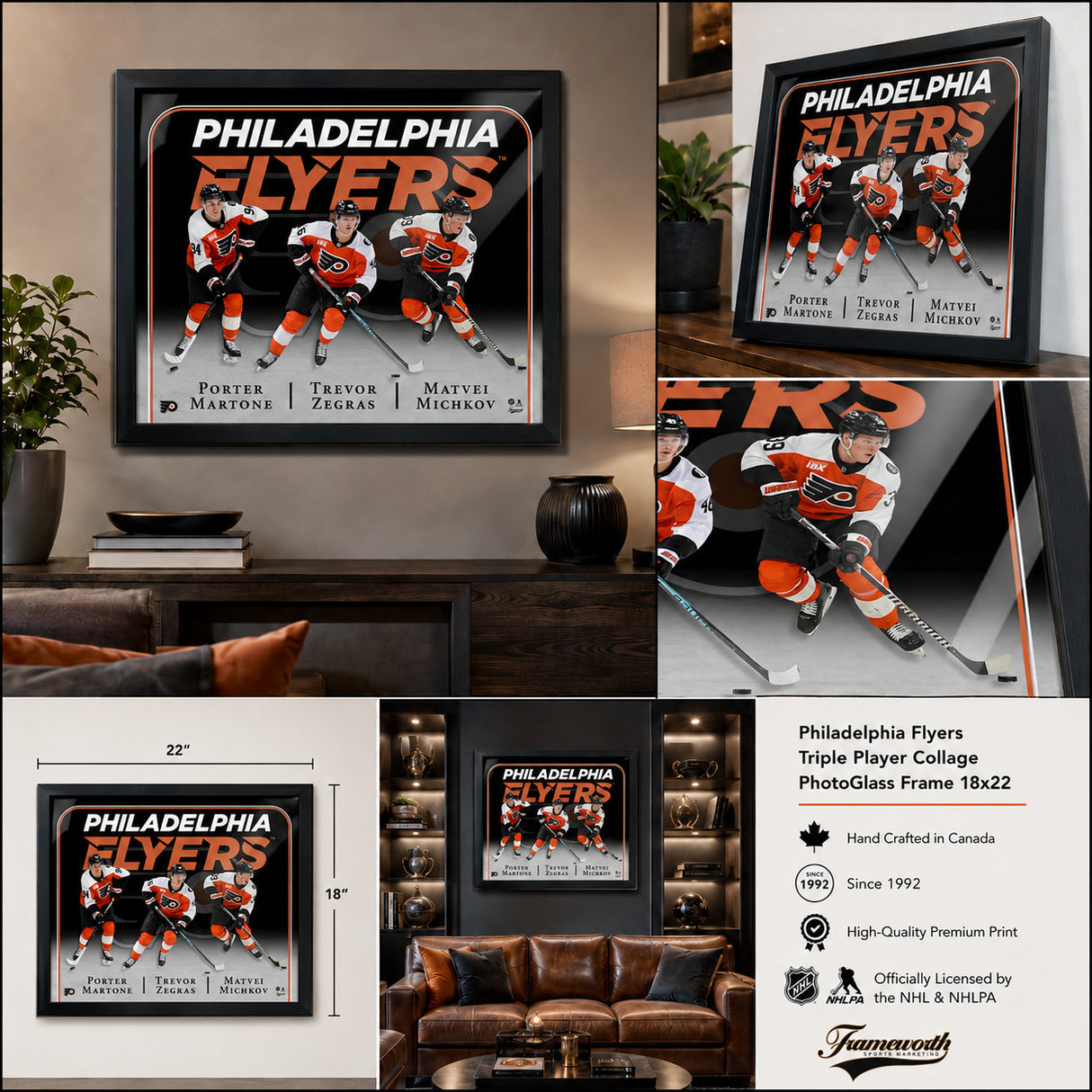Philadelphia Flyers Triple Player Collage — lifestyle 4