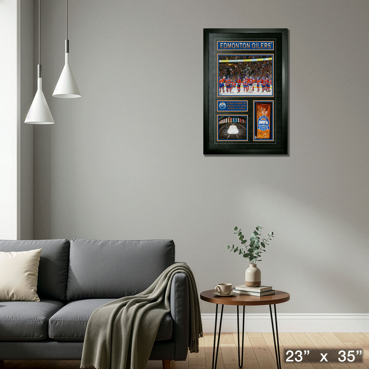 Edmonton Oilers Collage Frame Final Game At Rexall Place – Detail – Frameworth