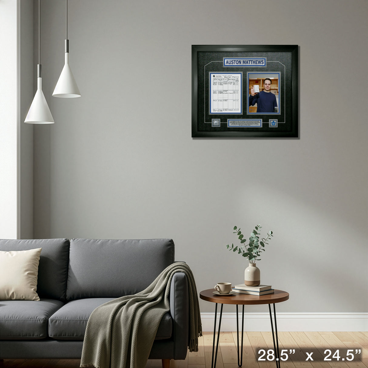 Auston Matthews Toronto Maple Leafs Framed Four Goal First Game Scoresheet Collage – Detail – Frameworth